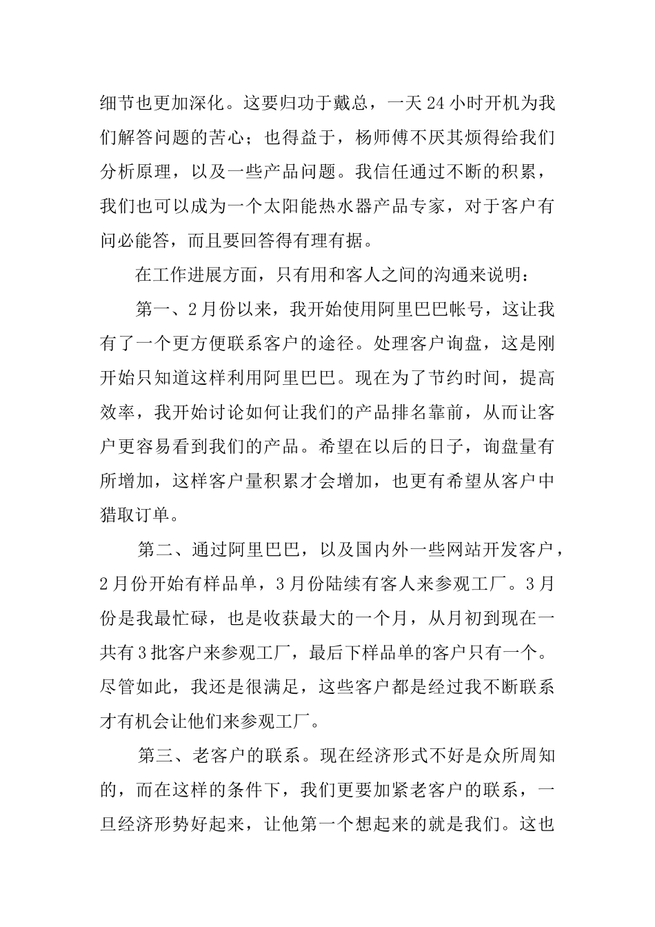 业务员销售工作总结_第2页