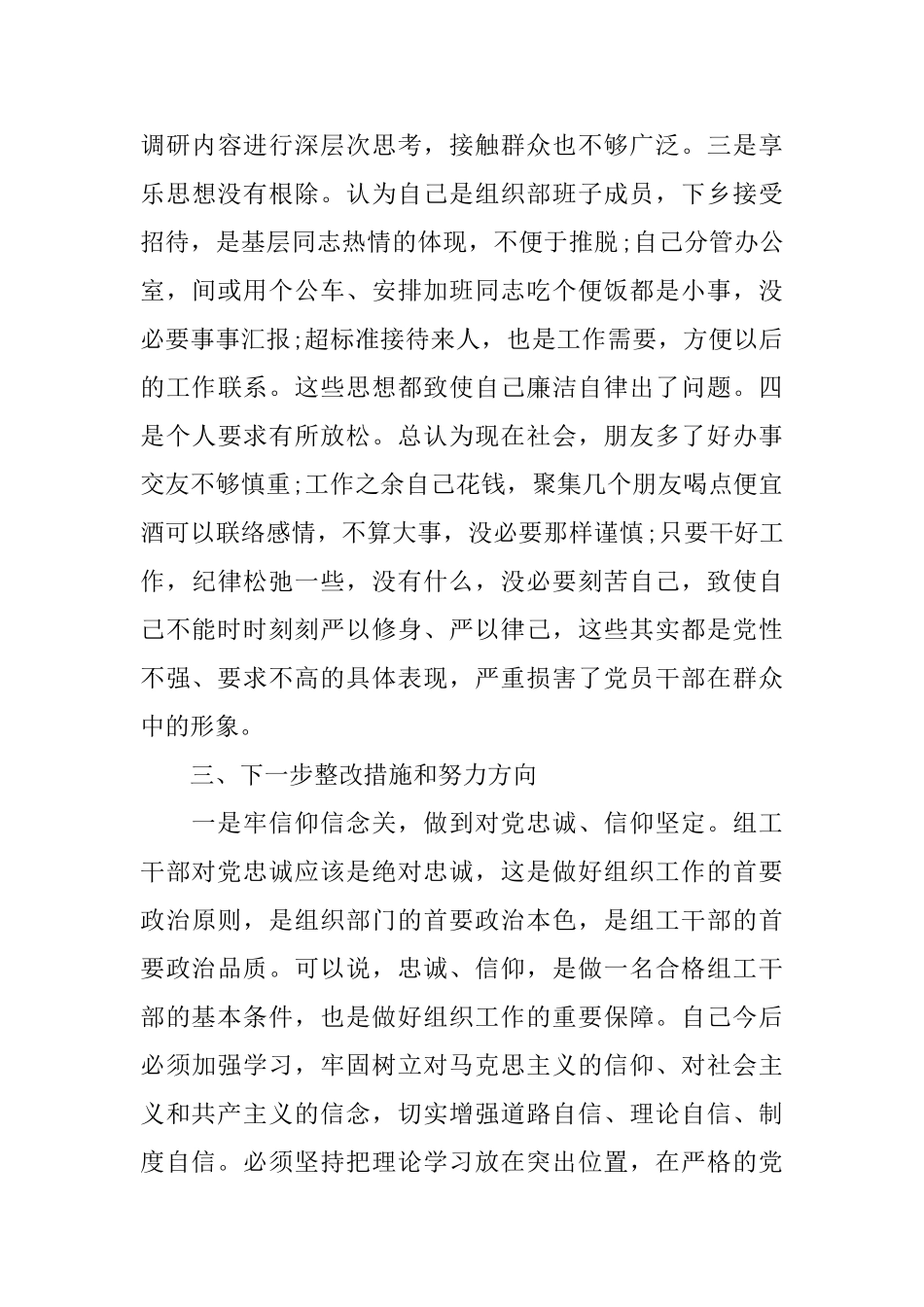 严以自律研讨对照自查报告范文_第3页