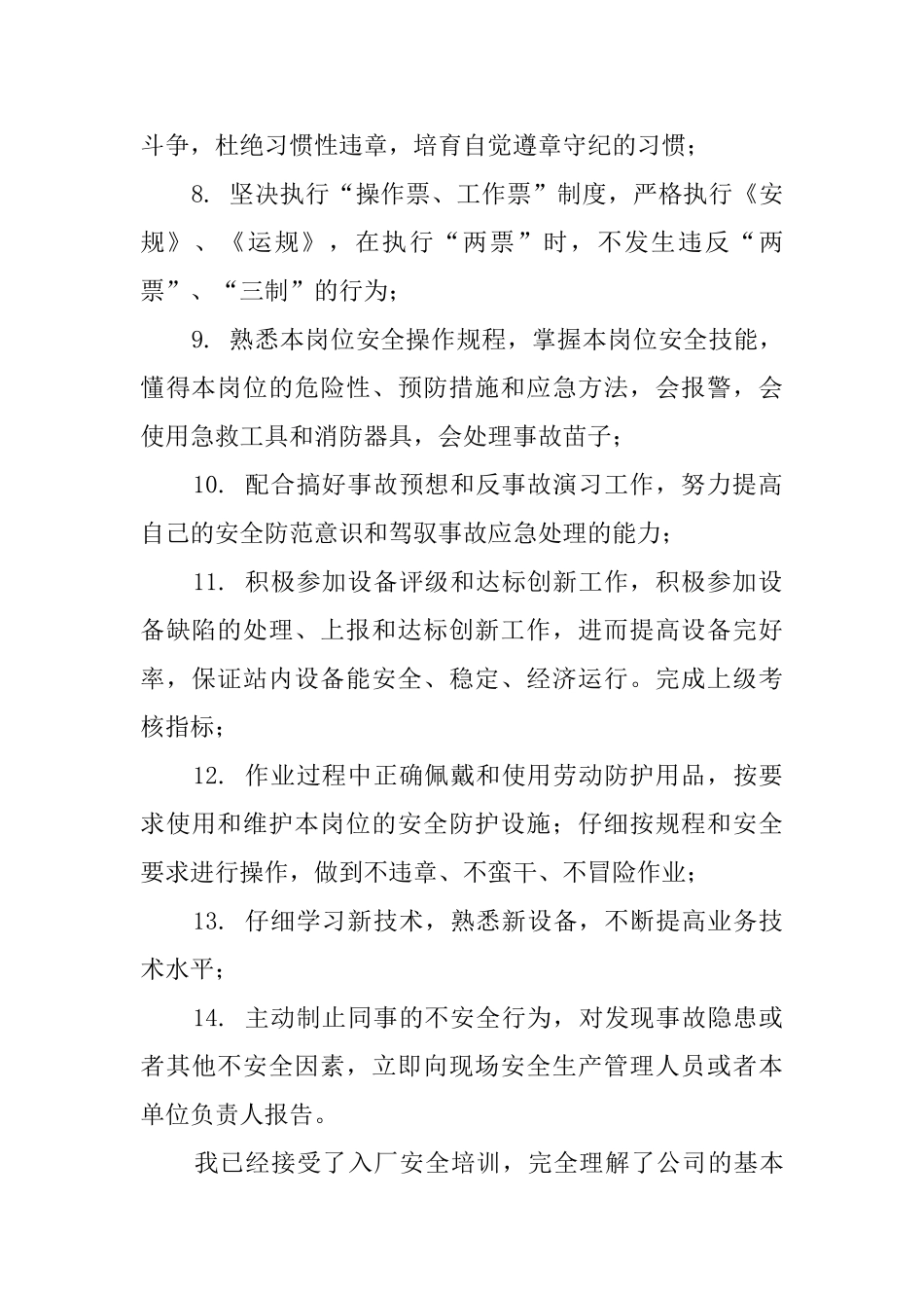 个人的安全承诺书3篇_第2页