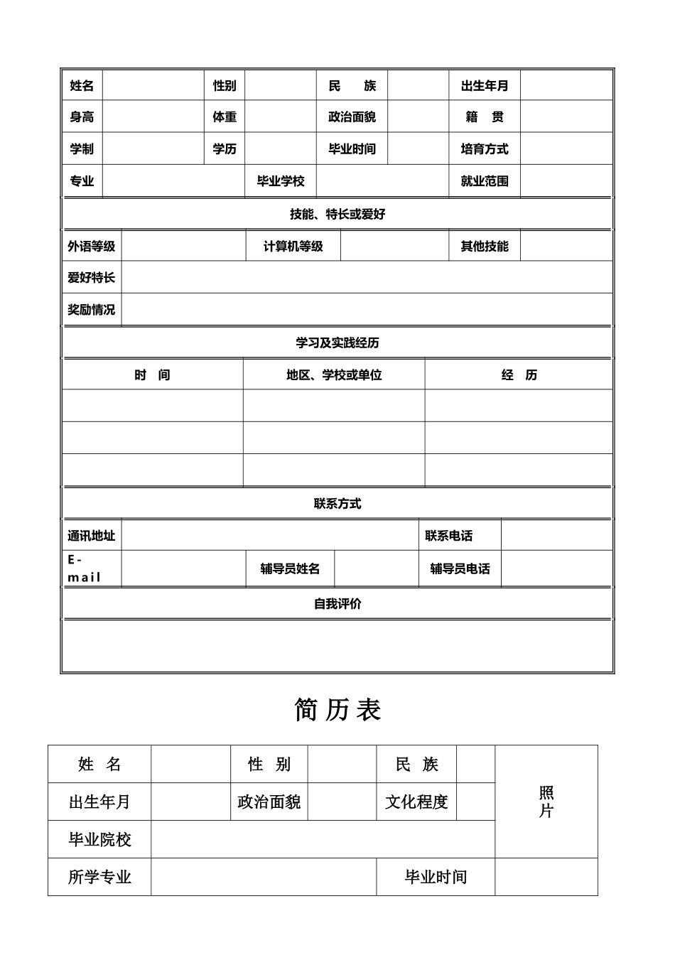 个人简历模板大全——_第3页