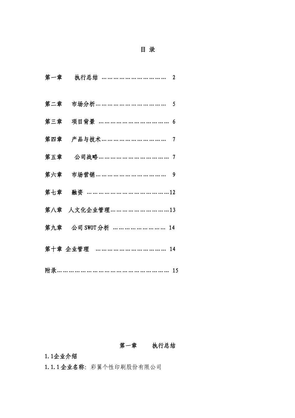 个性印刷店创业计划书_第2页