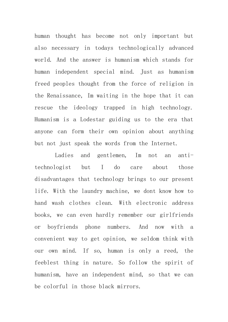 中学生英语演讲稿五篇_第3页