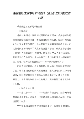 乘胜前进正视不足严格自律