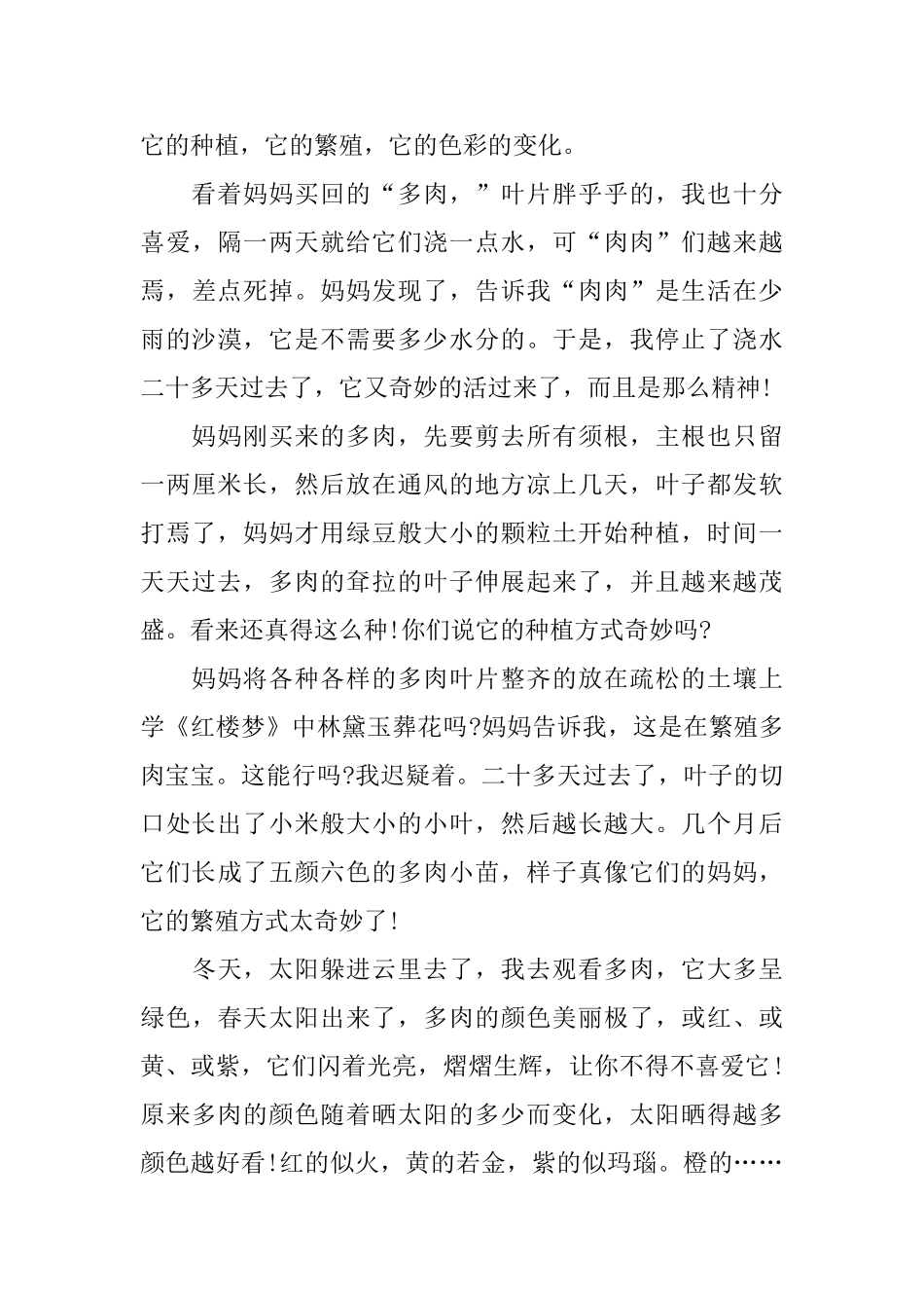 九年级写多肉植物的日记500字_第3页