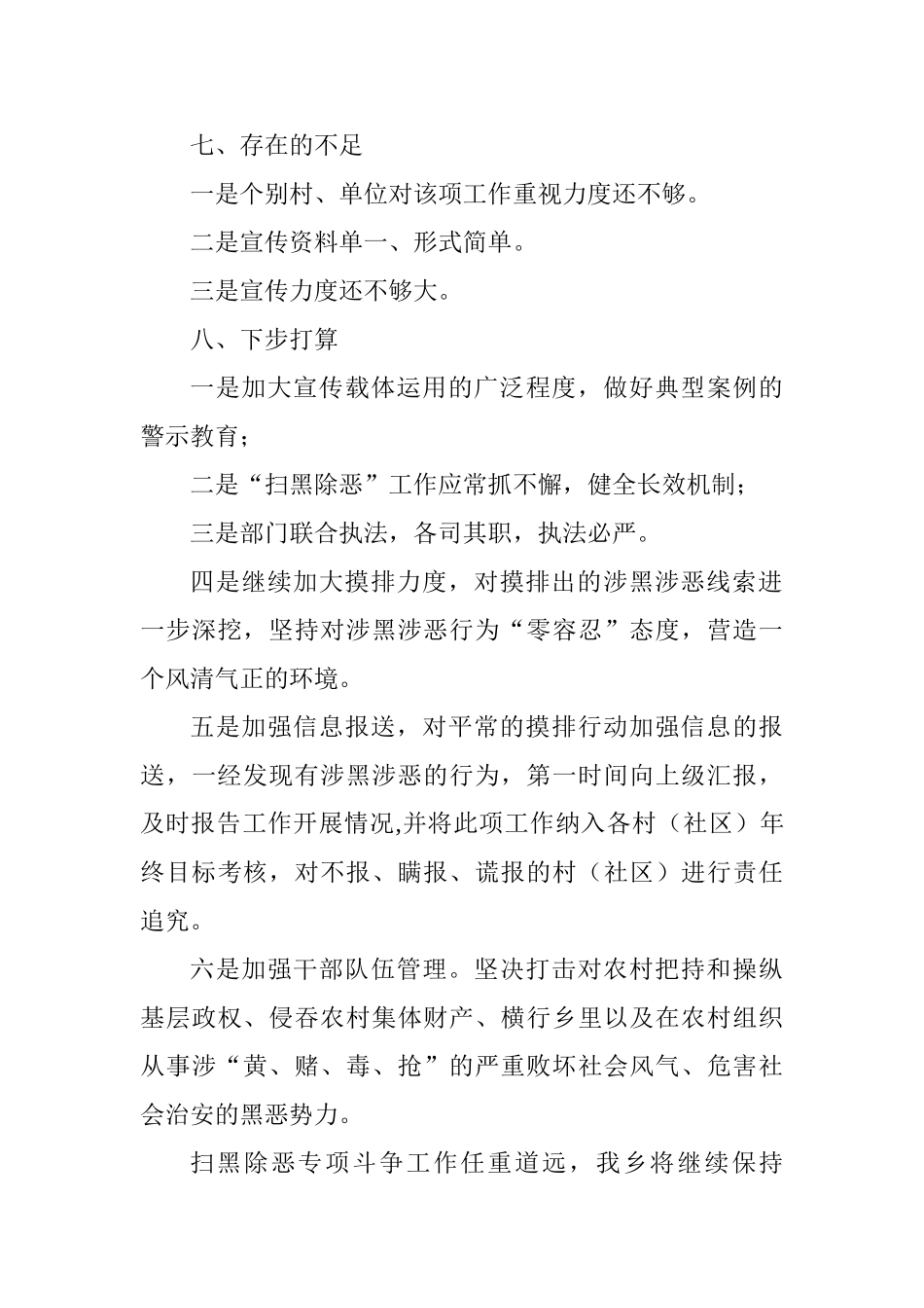 乡委员会2025年扫黑除恶专项斗争工作半年总结_第3页