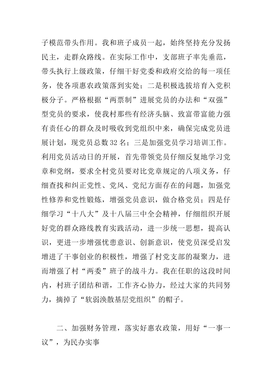 乡村党支部个人工作总结范文_第2页