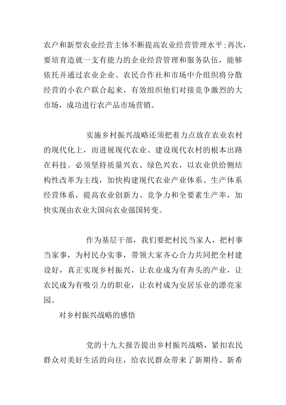 乡村振兴战略之我见及对乡村振兴战略的感悟两篇_第2页