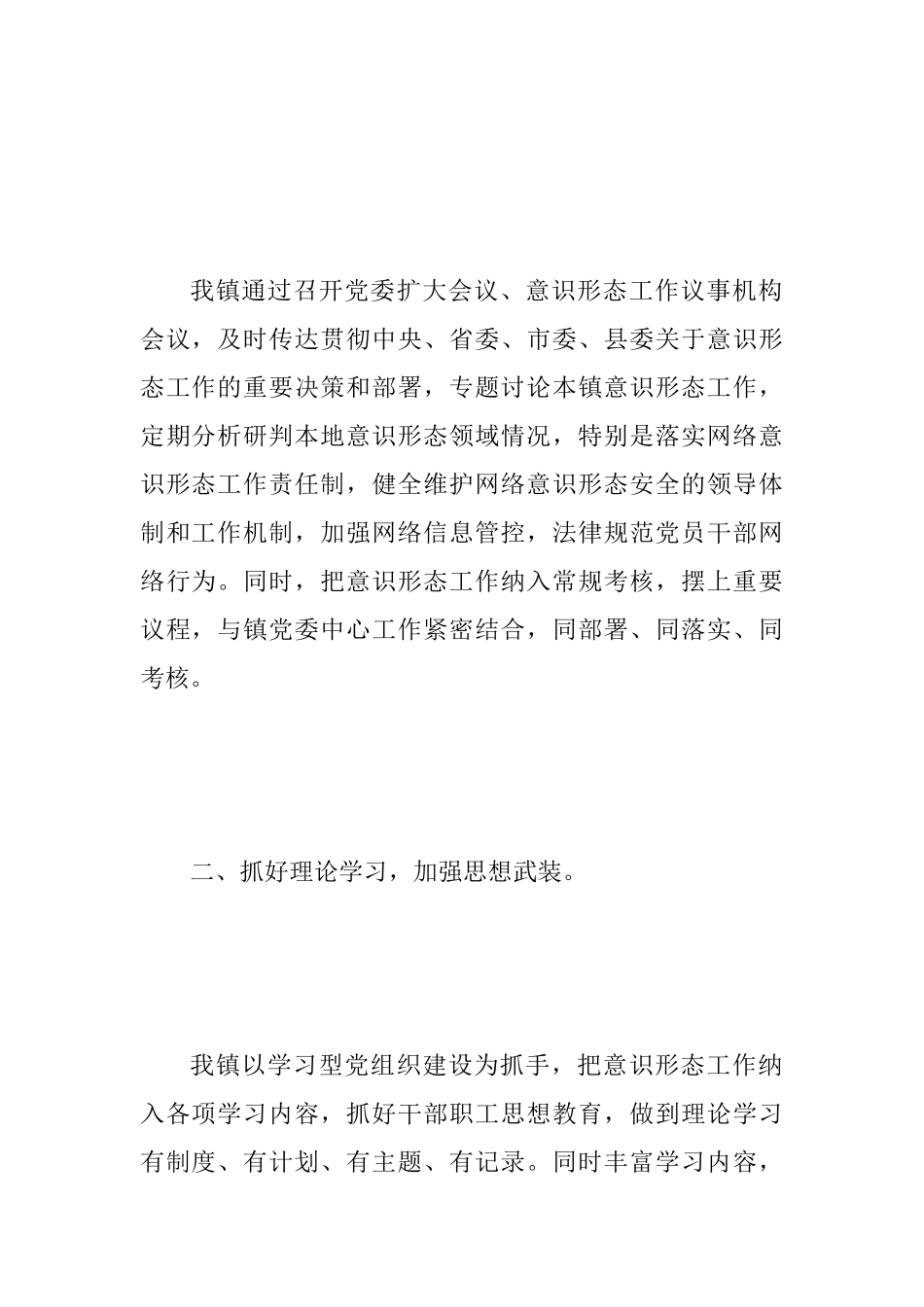 乡镇2025年上半年意识形态工作总结与全县法建设攻坚战工作总结_第2页