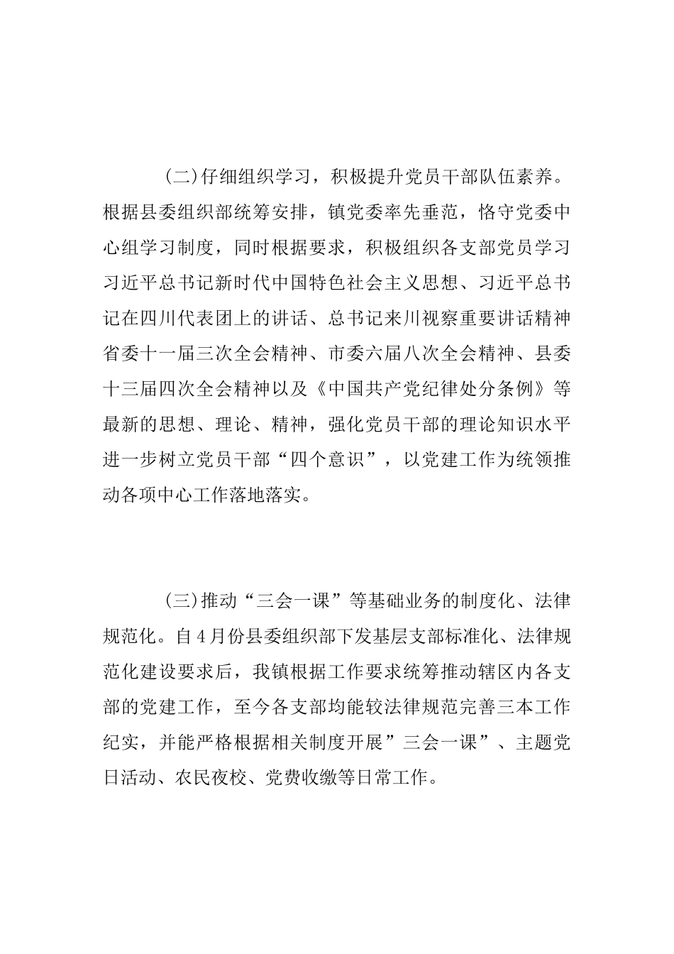 乡镇2025年度19月党建工作总结_第2页