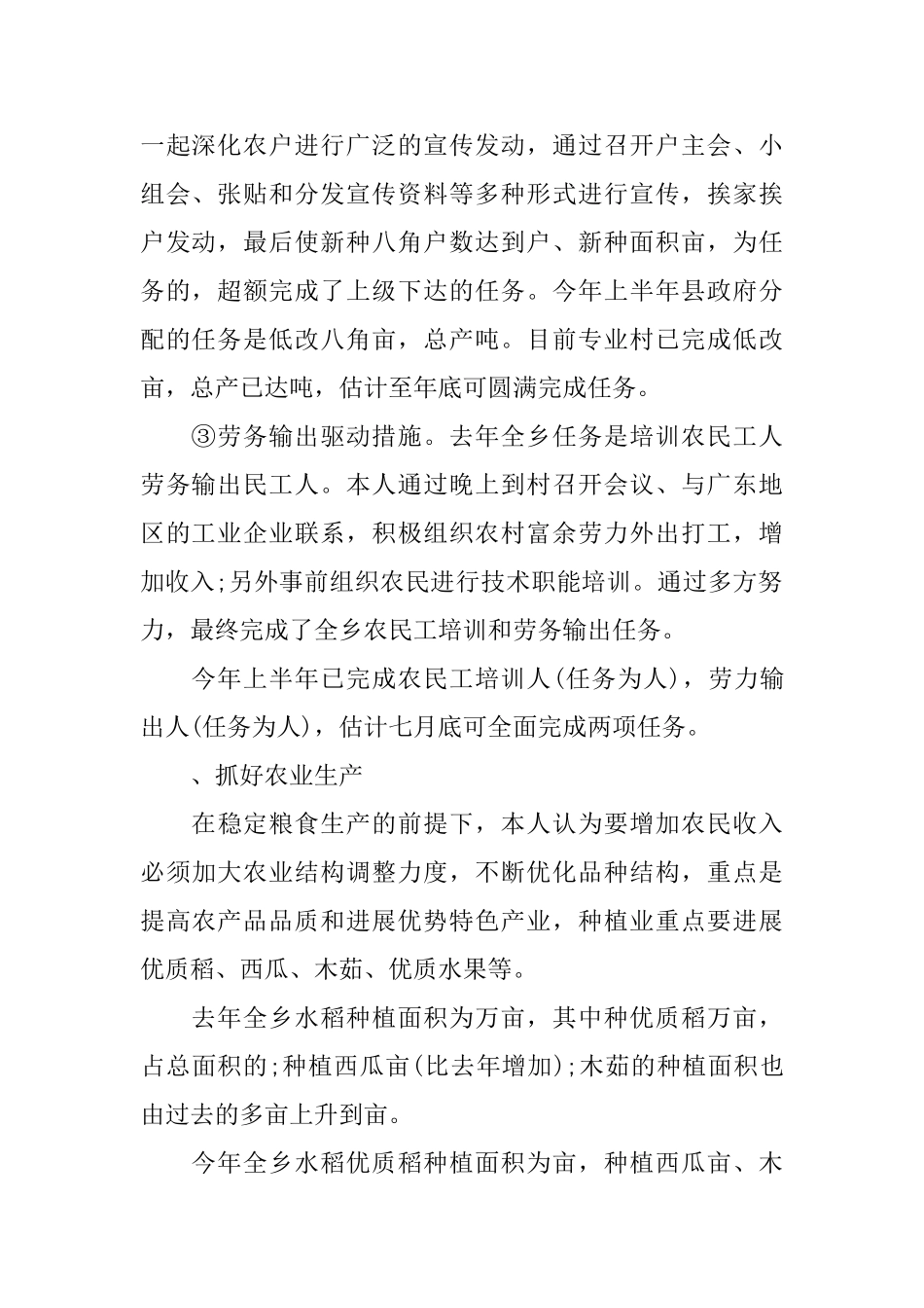 乡长半年工作总结范文_第2页