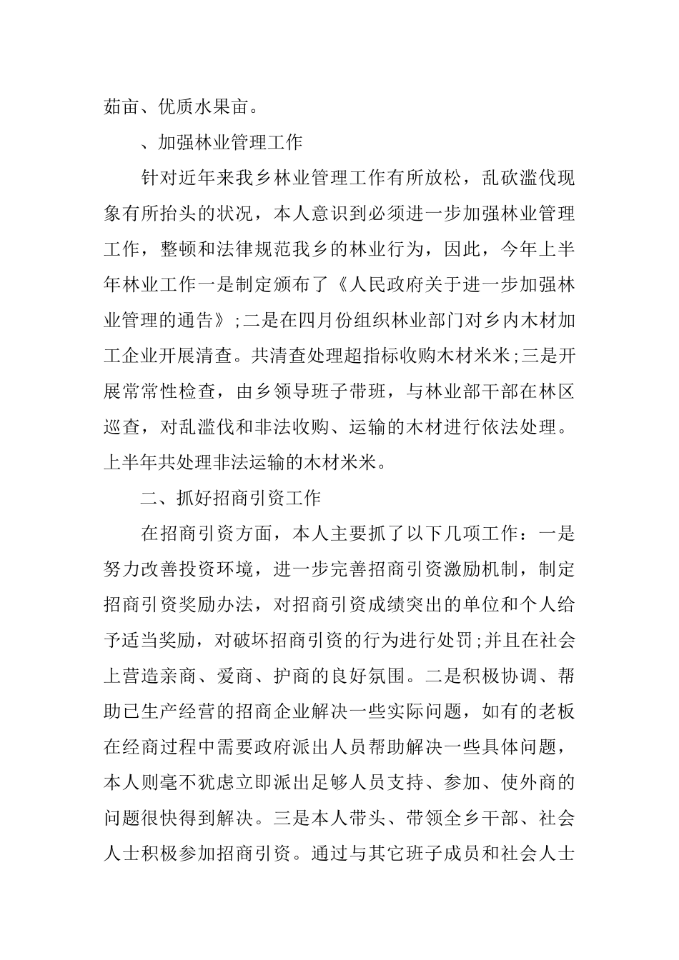 乡长半年工作总结范文_第3页