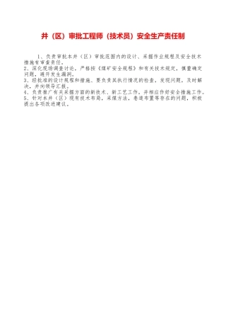 井审批工程师安全生产责任制——精品资料