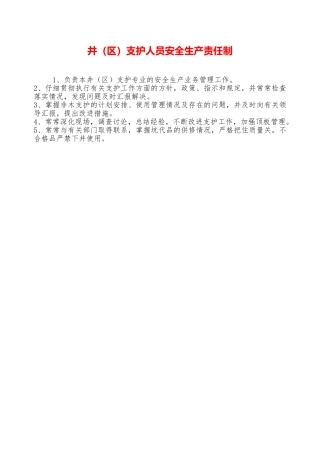 井支护人员安全生产责任制——精品资料