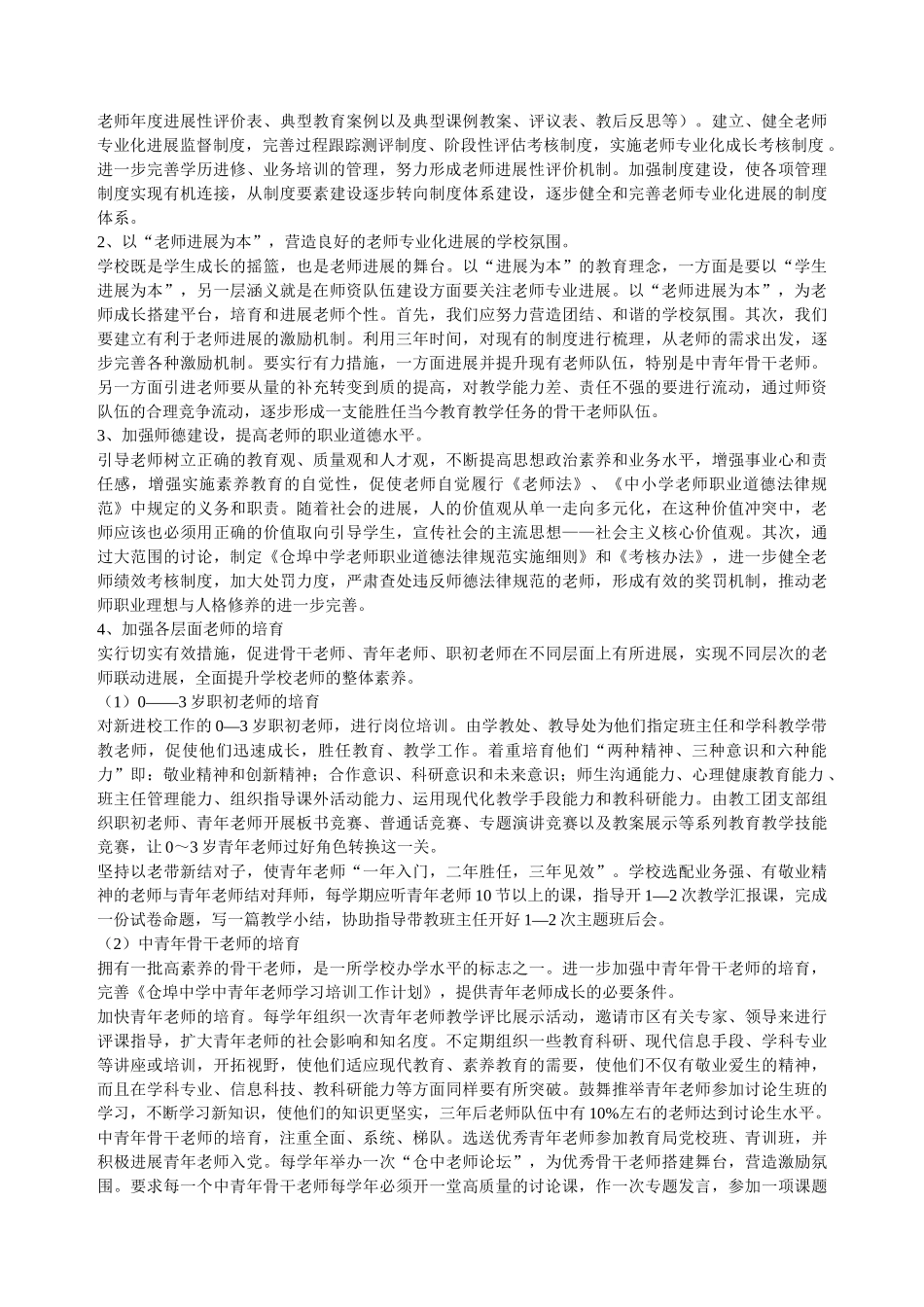 仓埠中学教师专业化发展规划方案_第2页