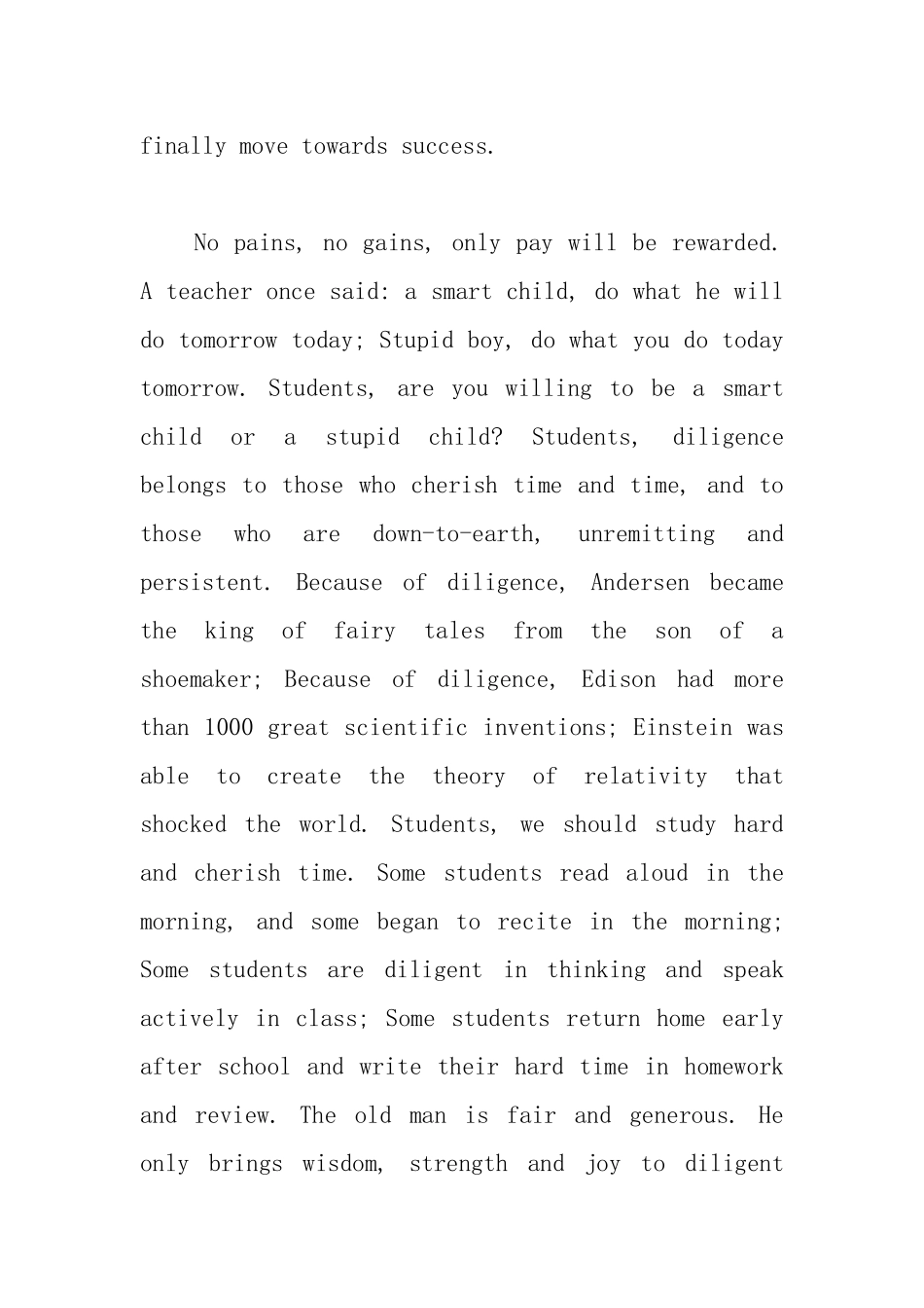 以珍惜时间为题英语演讲稿_第2页