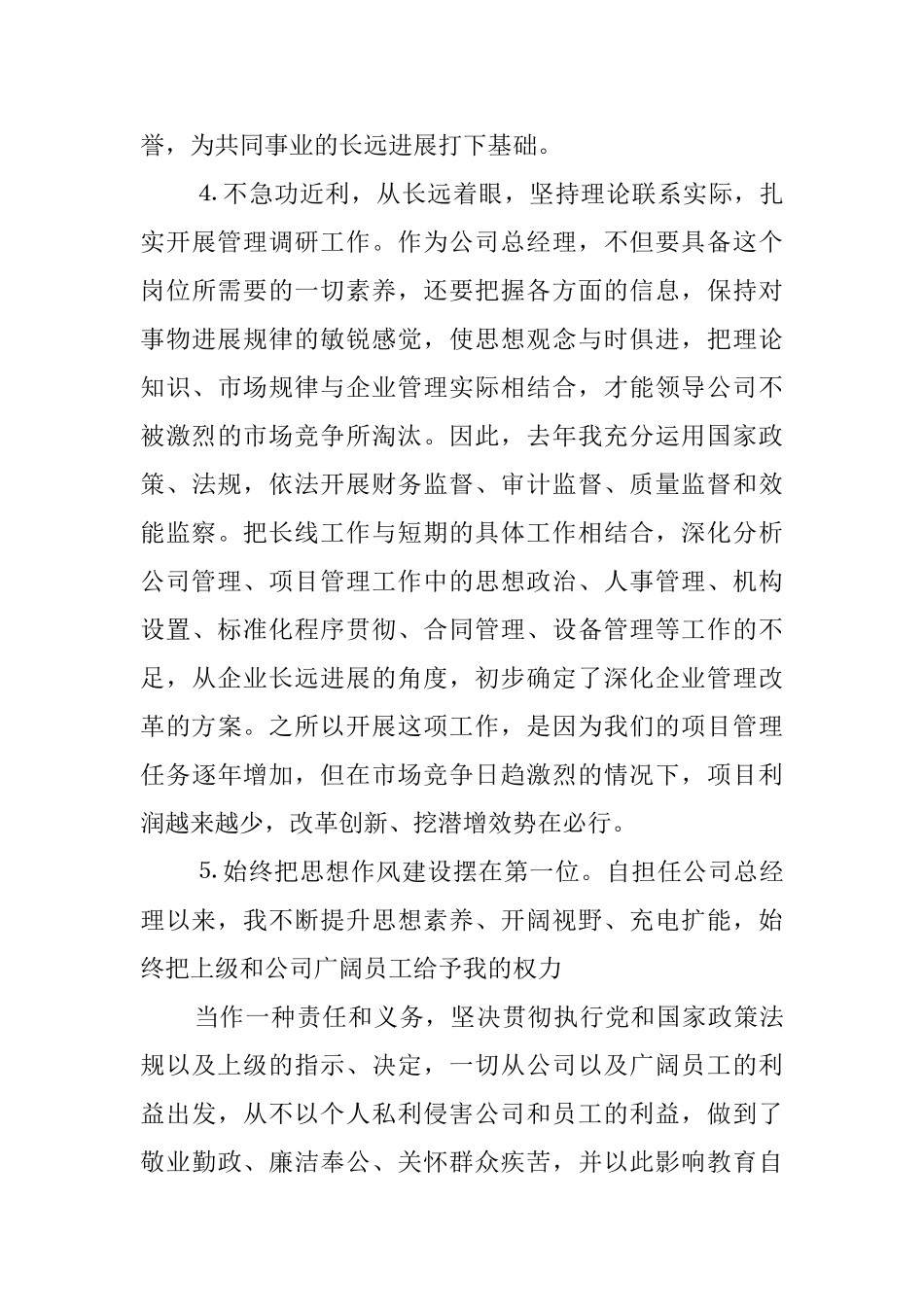 企业公司领导述职报告_第3页