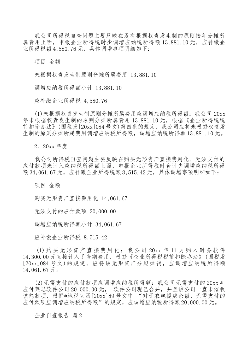 企业自查报告3篇_第2页
