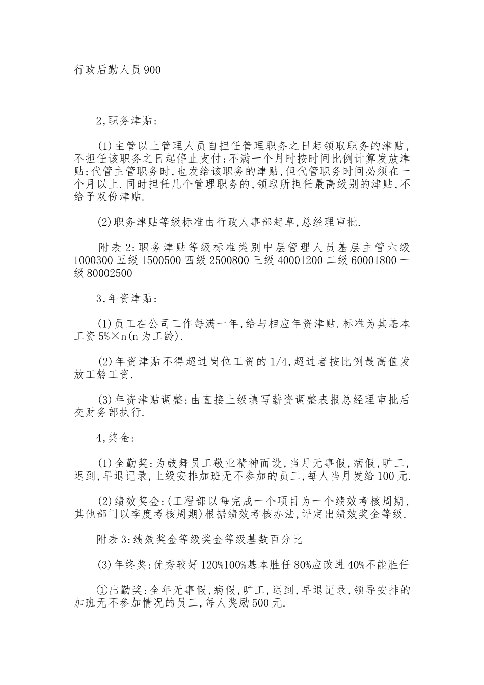 企业薪酬规章制度_第3页