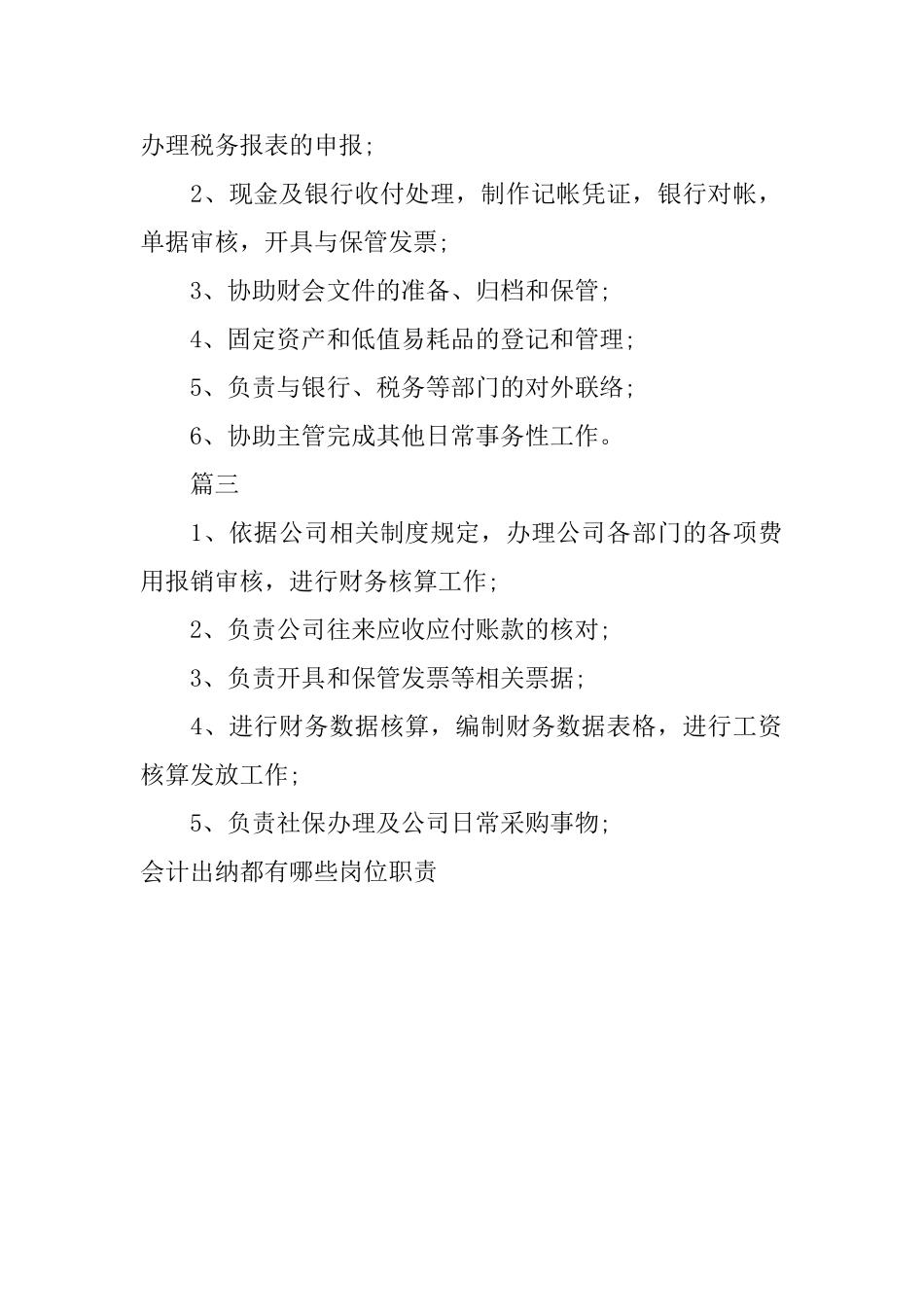 会计出纳都有哪些岗位职责_第2页