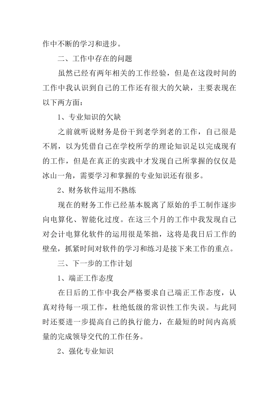 会计试用期工作总结_第2页