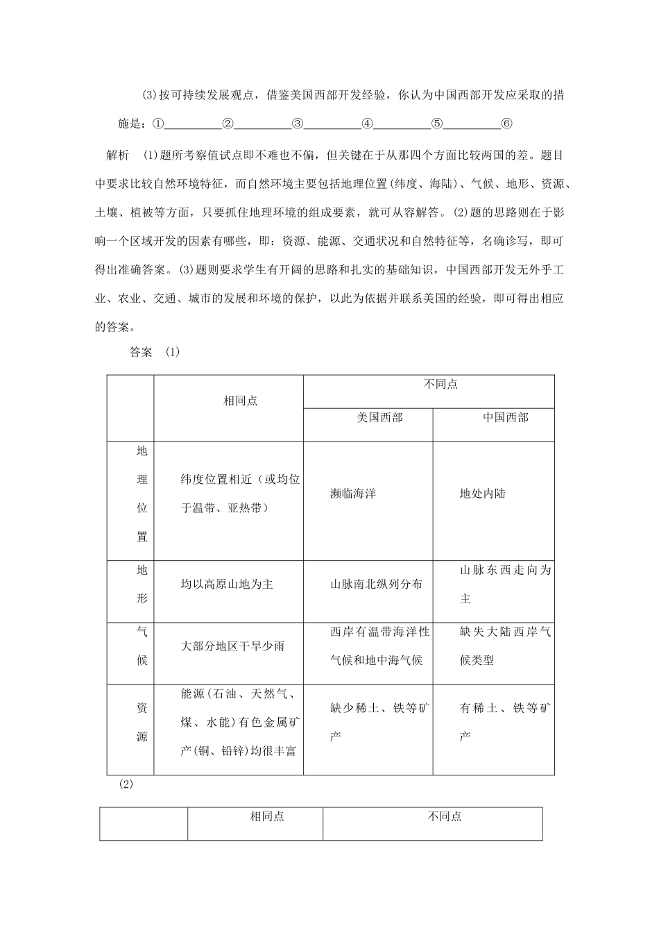 内蒙古赤峰二中高中地理 第一章第一节地理环境对区域发展的影响教案2 新人教版必修3_第3页