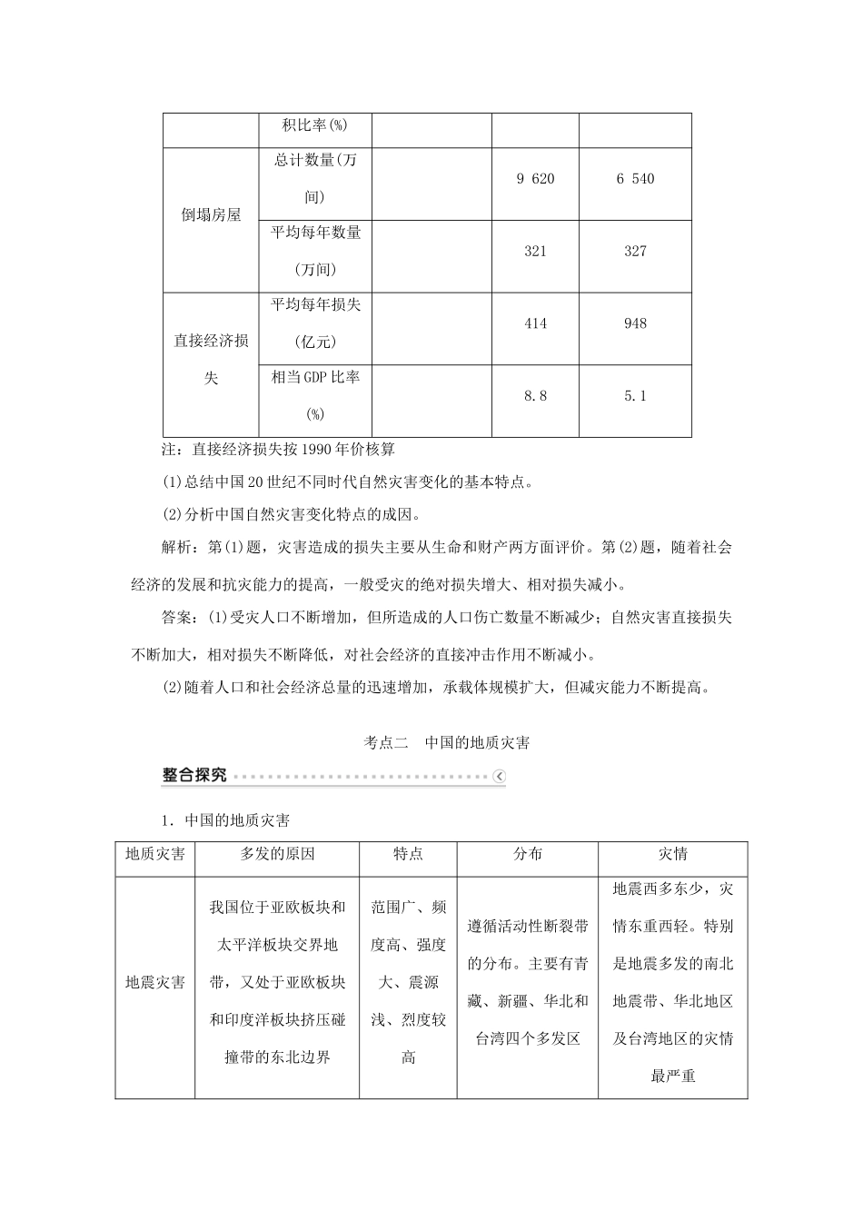 优化方案（福建专用）高考地理总复习 第45讲 中国的自然灾害学案（选修5）-人教版高三选修5地理学案_第3页