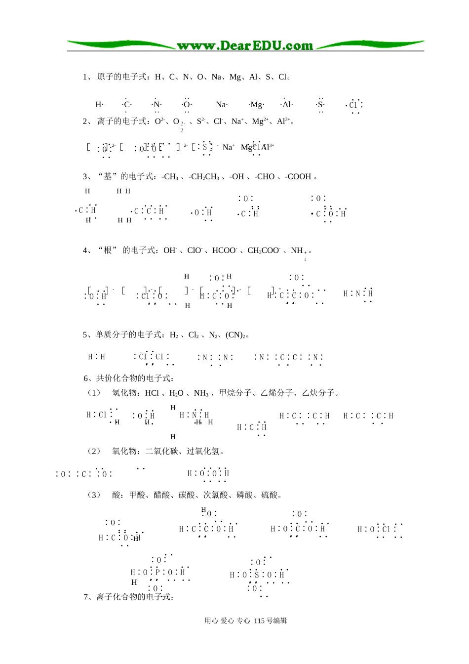 化学微粒电子式书写的正确与否的判断方法 人教版_第2页