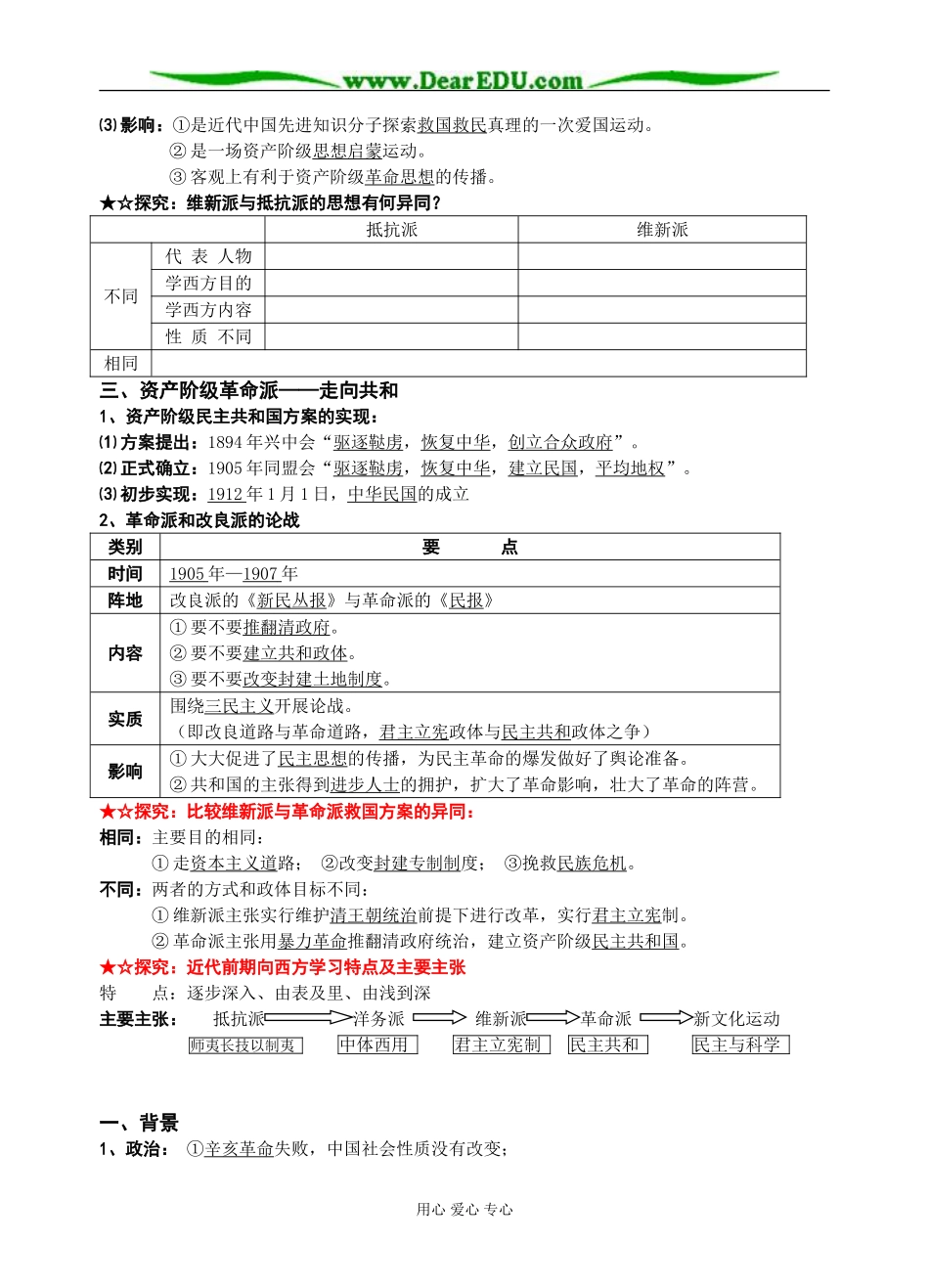 人民版必修3高中历史专题三 近代中国思想解放的潮流_第2页