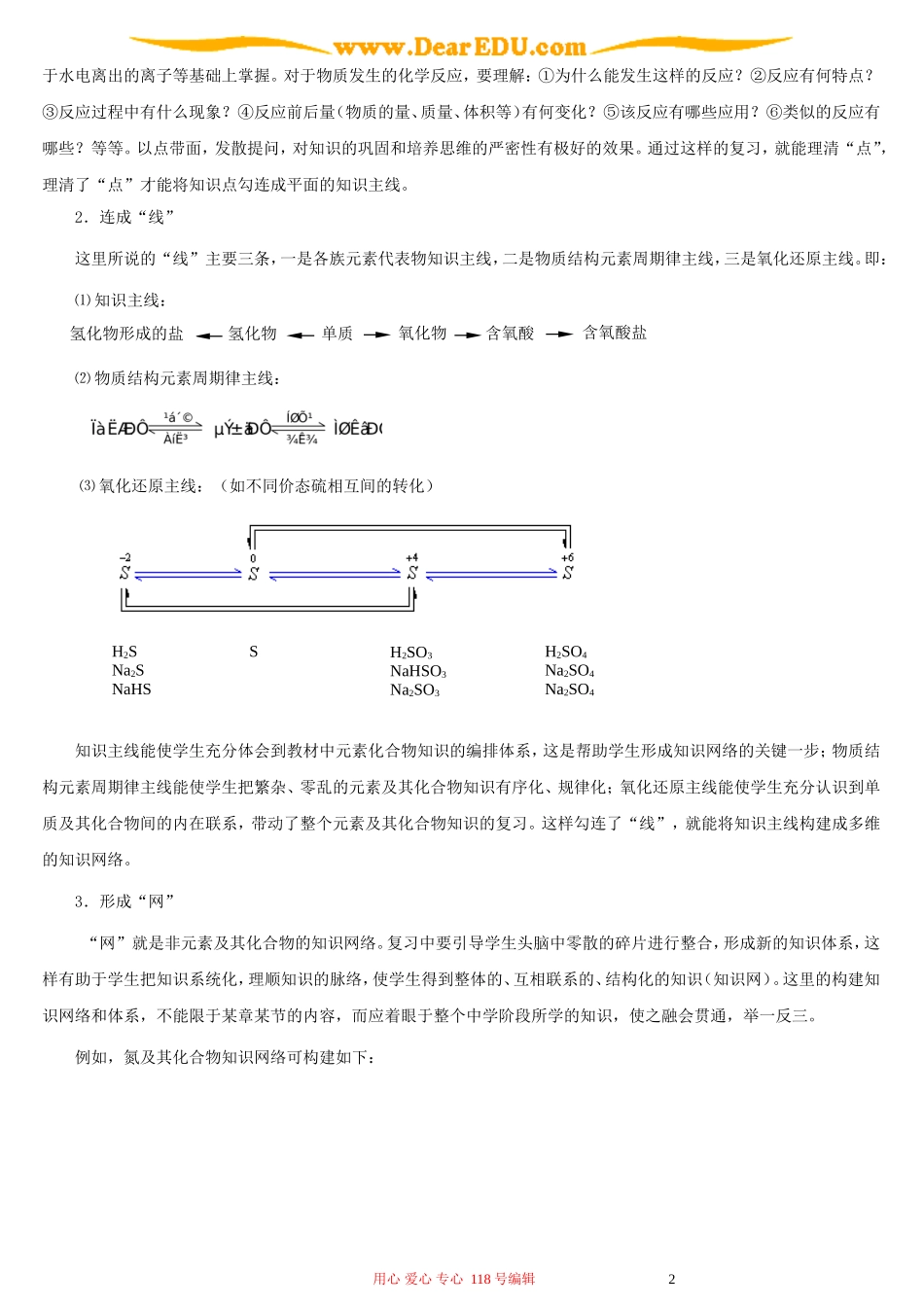 前谈非金属元素及其化合物复习_第2页