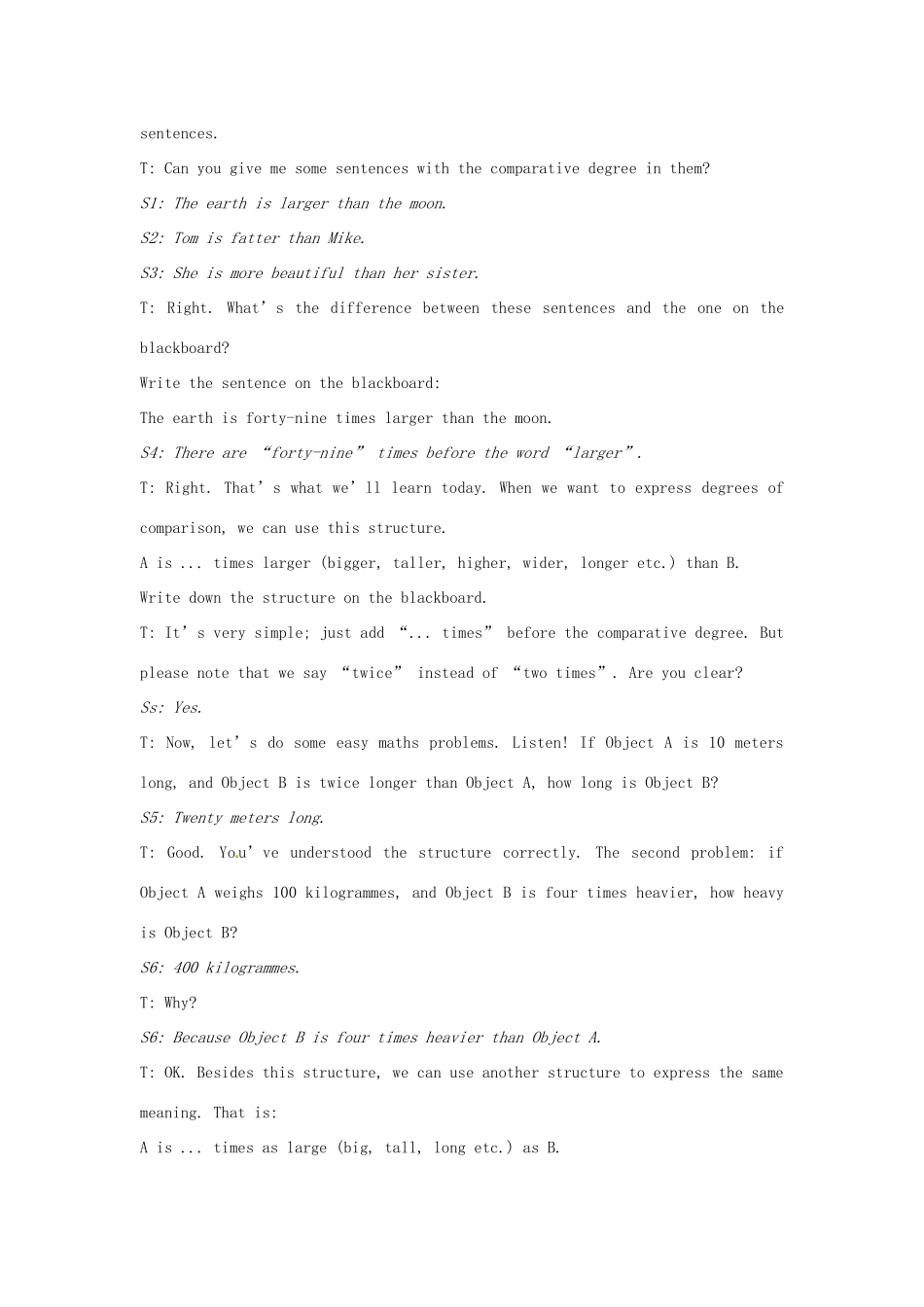 四川省宣汉中学2014高中英语 Module 5 A Lesson in a Lab The Third Period Grammar教案 外研版必修1_第3页