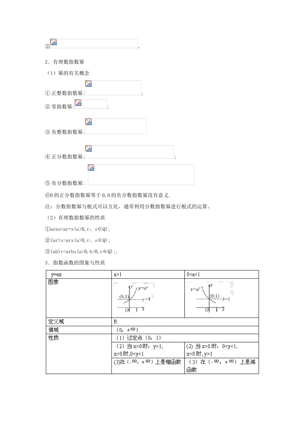四川省古蔺县中学高三数学 2.4指数函数复习学案_第2页