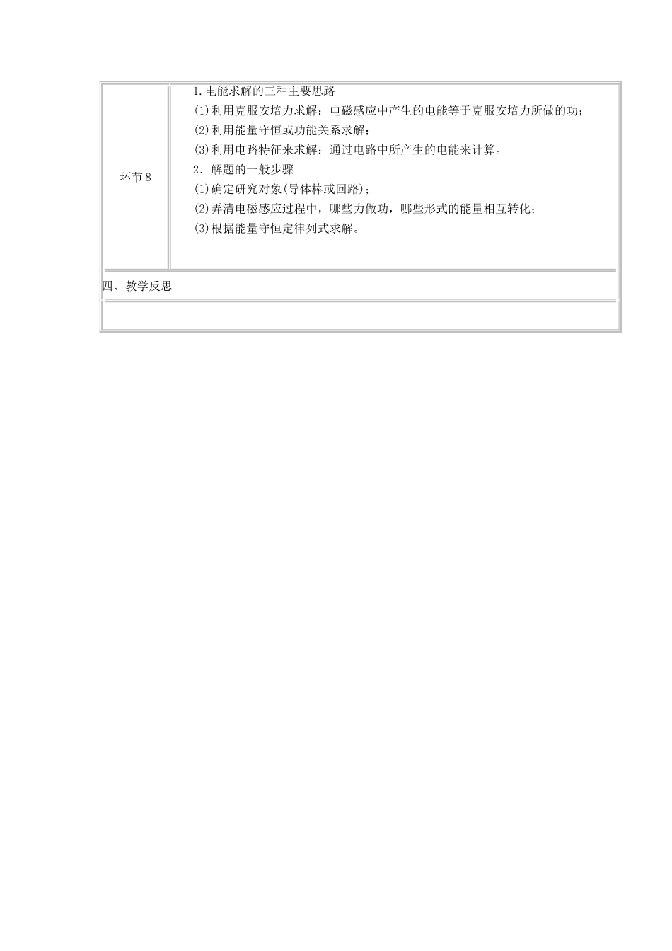 四川省宜宾市一中高二物理《电磁感应中的能量转化与守恒》教学设计-人教版高二全册物理教案_第2页