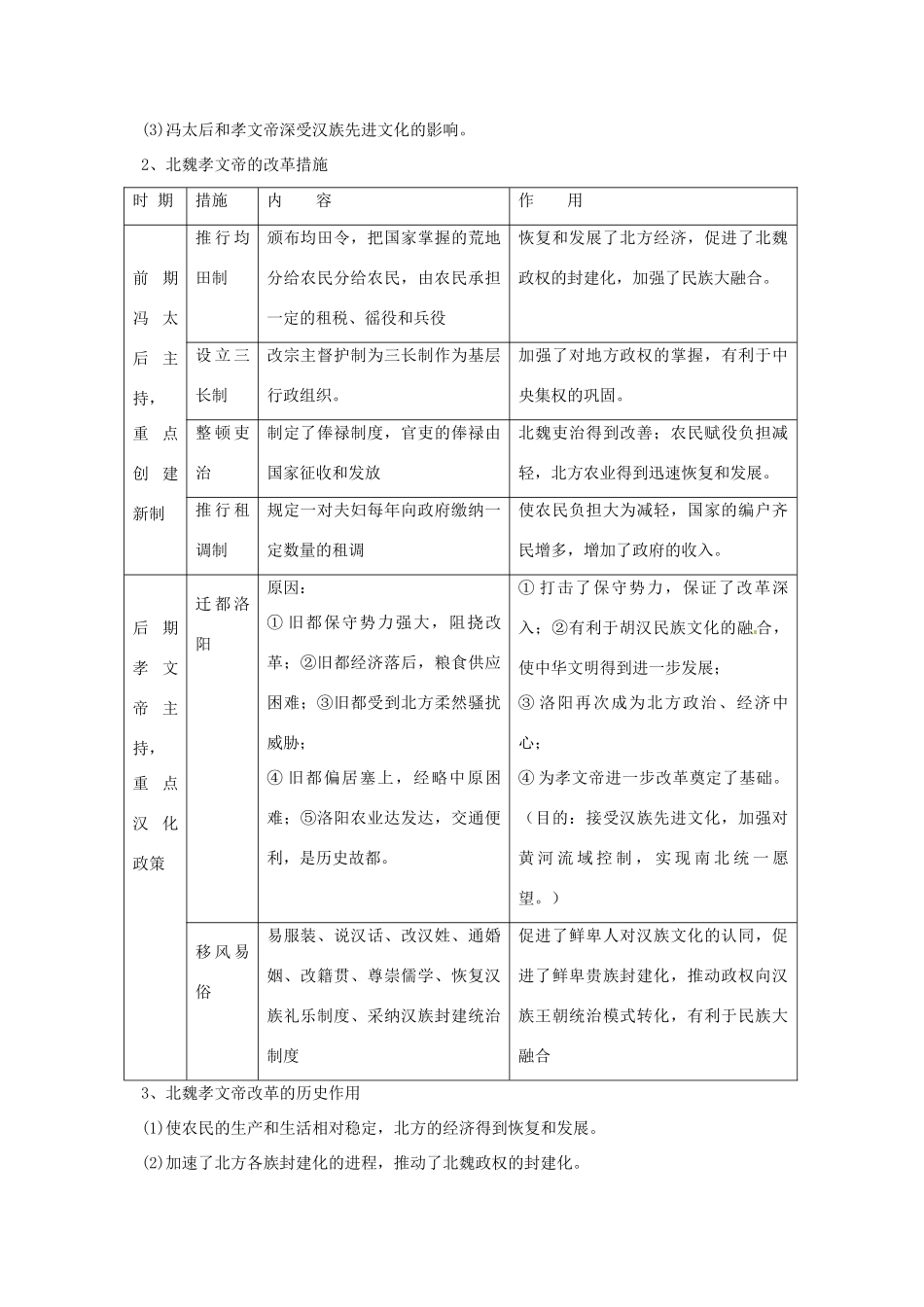 吉林省长春八中2013-2014学年高中历史 历史上的重大改革学案 新人教版选修1_第3页