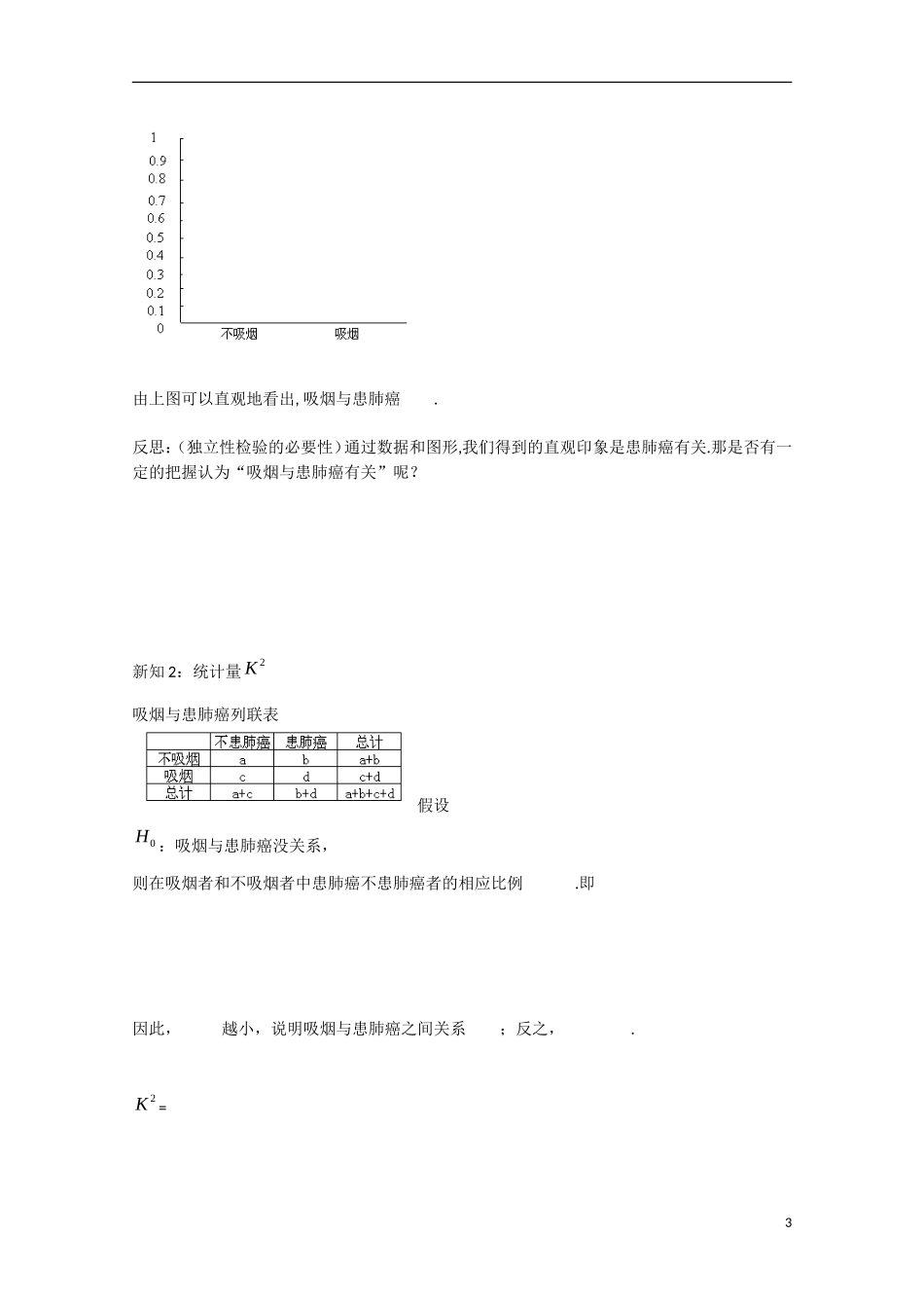 吉林省东北师范大学附属中学高中数学 1.2.1  独立性检验的基本思想及其初步应用学案 新人教A版选修1-2_第3页