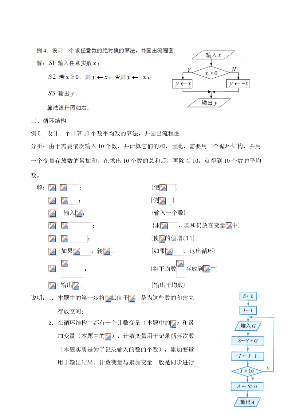 吉林省东北师范大学附属中学高中数学 1.3.7第一章算法初步复习小结素材 文 新人教A版必修3 _第3页
