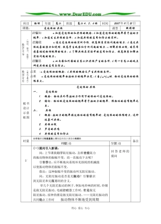 受迫振动教案