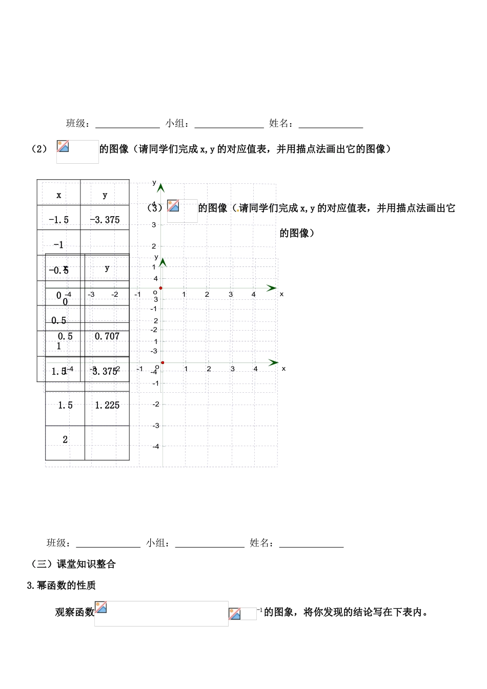 四川省富顺县第三中学高一数学 2.3 幂函数学案_第2页