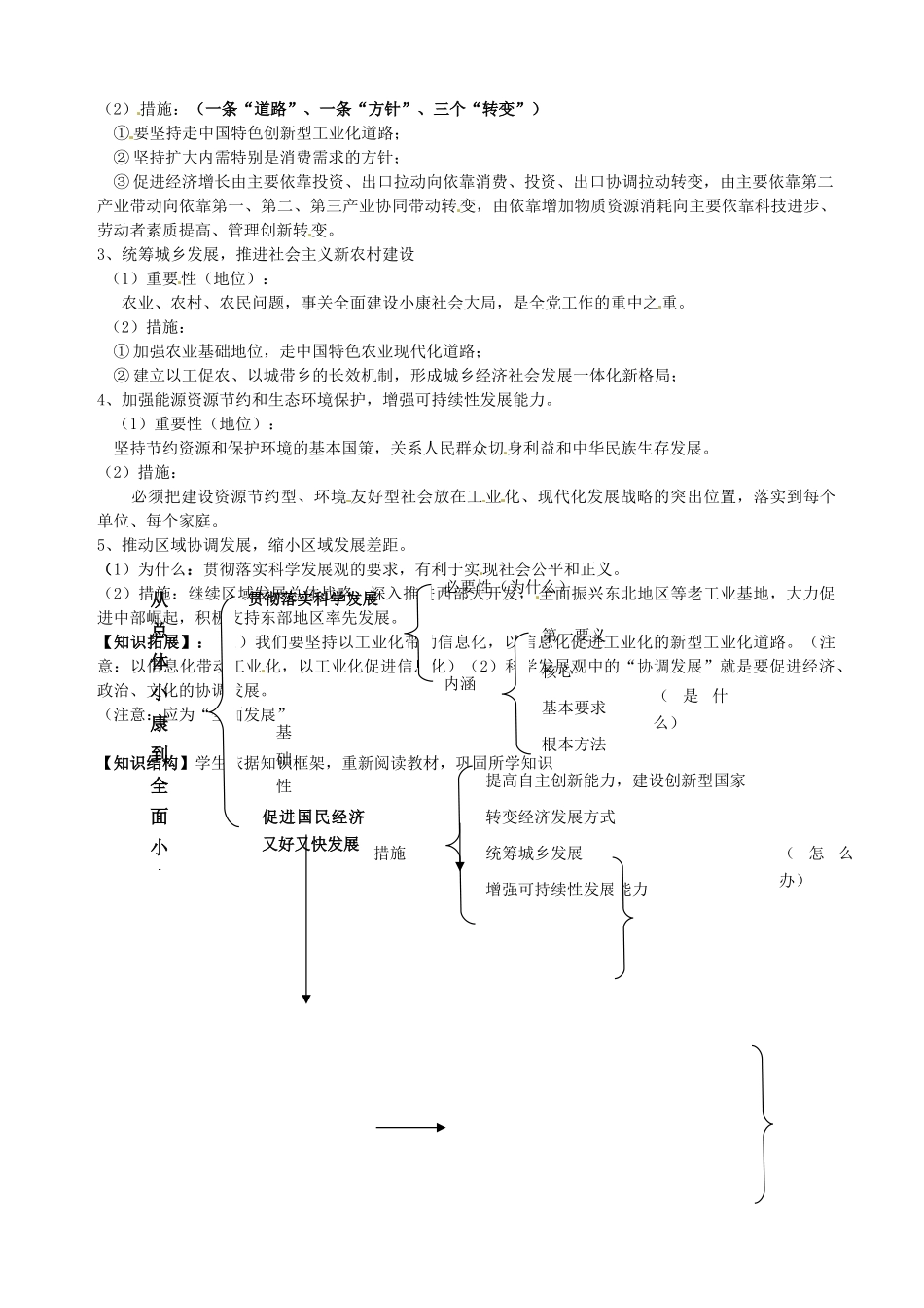 四川省富顺县第三中学高一政治 第10课《科学发展观和小康社会的经济建设》第二框 又好又快 科学发展学案_第2页