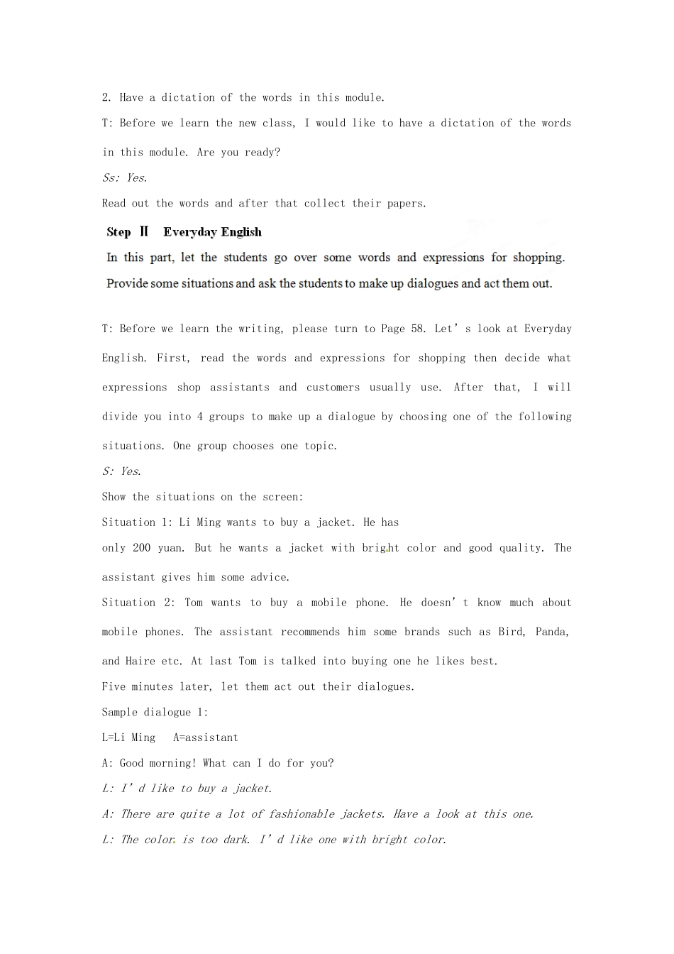 四川省宣汉中学2014高中英语 The Fifth Period  Integrating Skills教案 外研版必修1_第2页