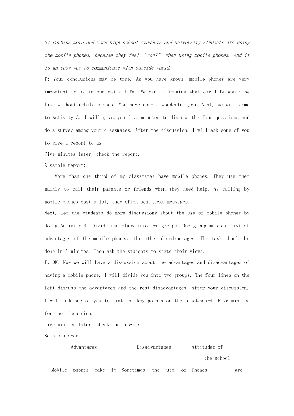 四川省宣汉中学2014高中英语 The Fourth Period  Extensive Reading教案 外研版必修1_第3页