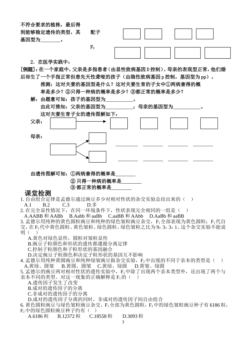 孟德尔的豌豆杂交实验（二）_第3页