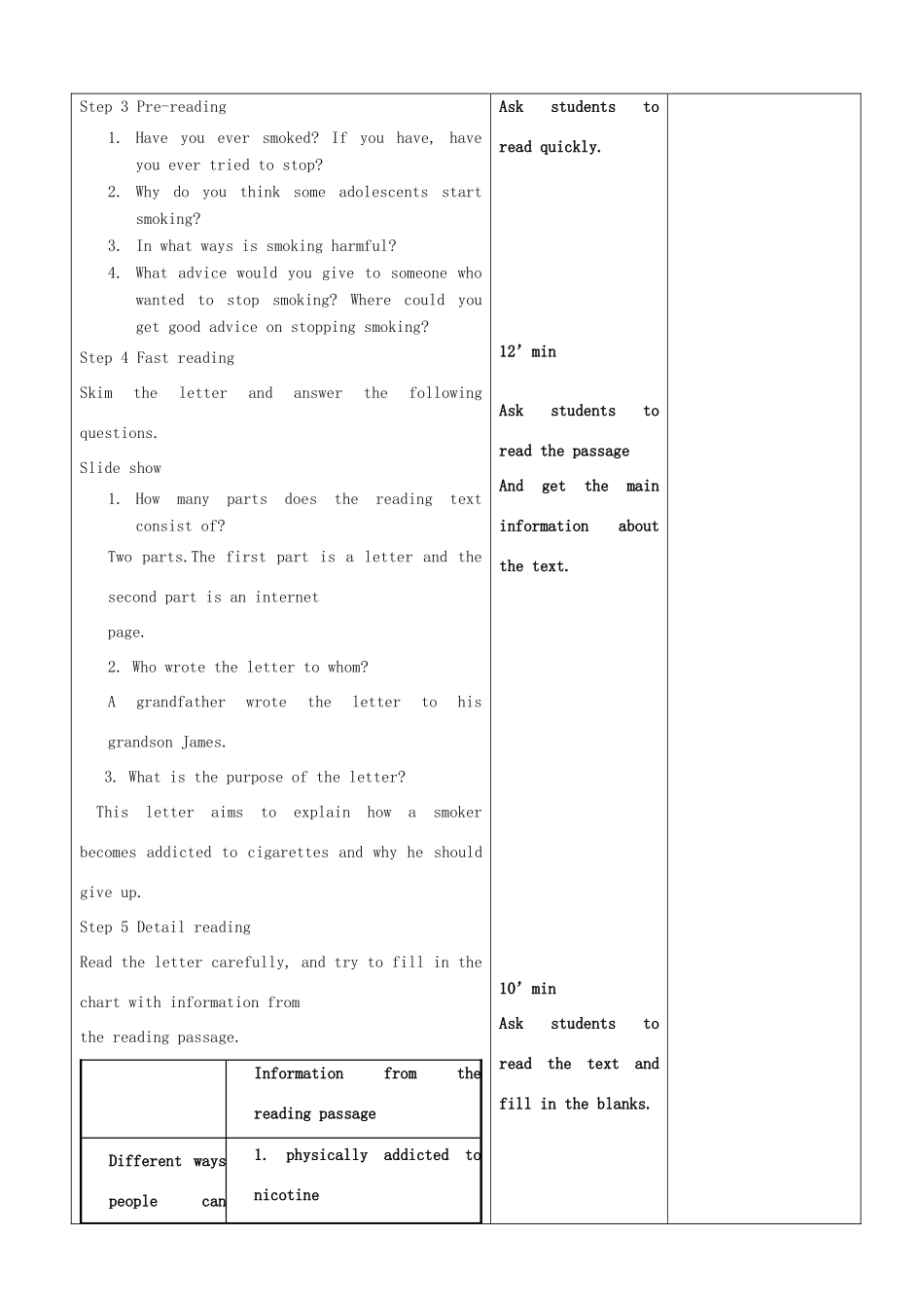 山东省2012高中英语 Unit3 A healthy life二教案 新人教版选修6_第2页