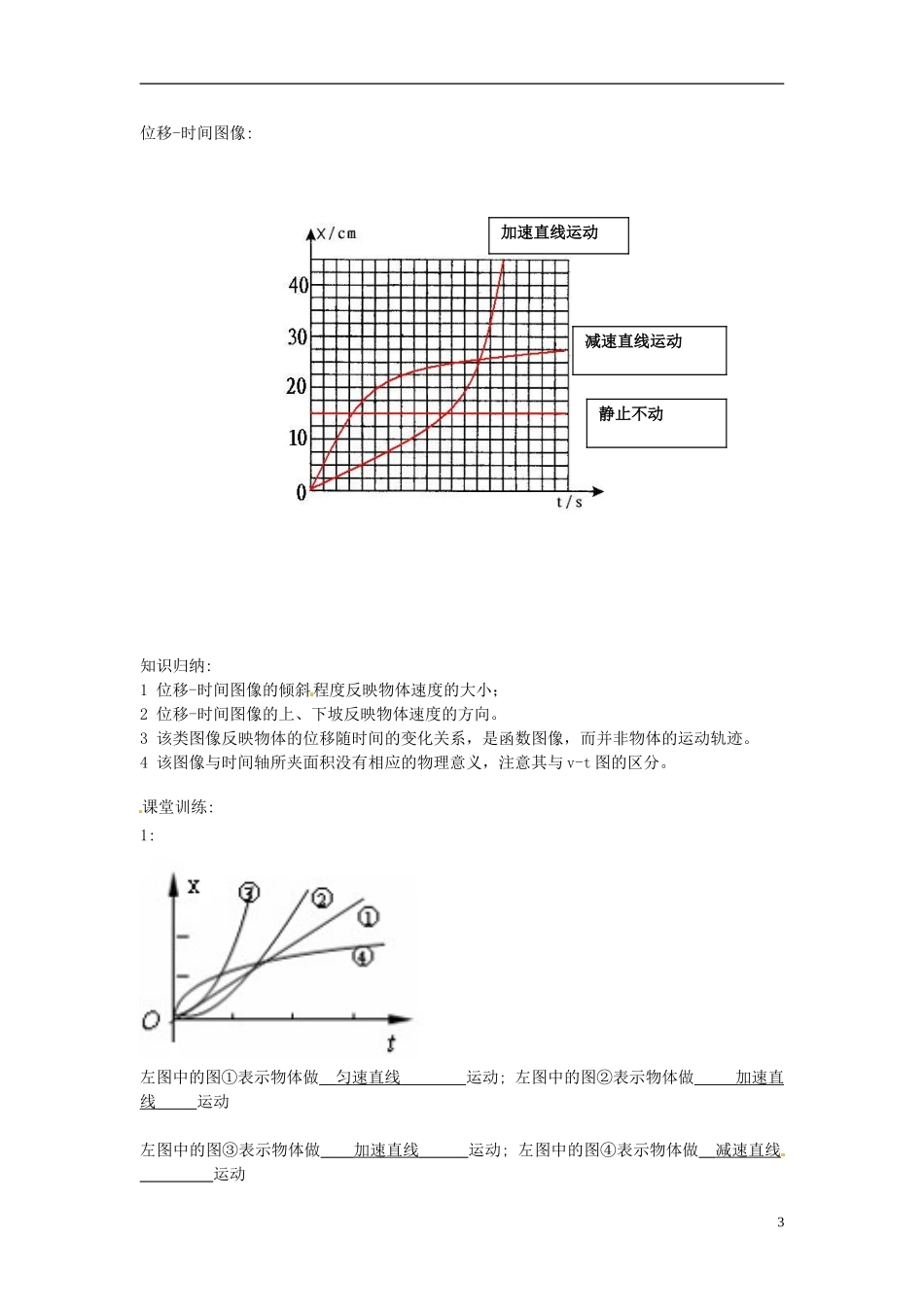 四川省木里县中学高中物理 1.6 匀变速直线运动位移与时间的关系学案 教科版必修1_第3页