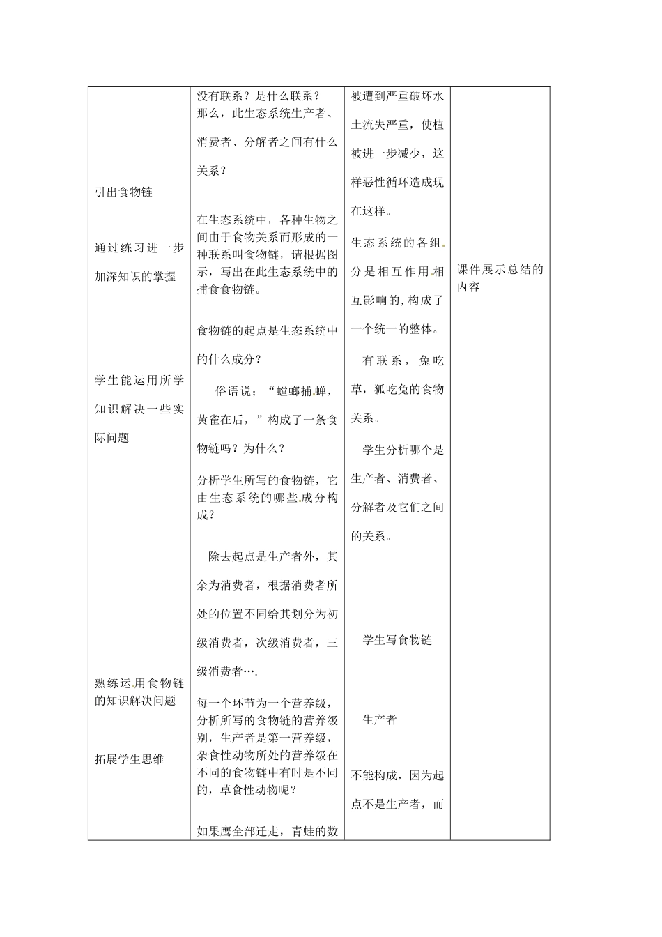 山东省2015年高中生物 第5章 第1节 生态系统的结构新课教学过程1 新人教版必修3_第3页
