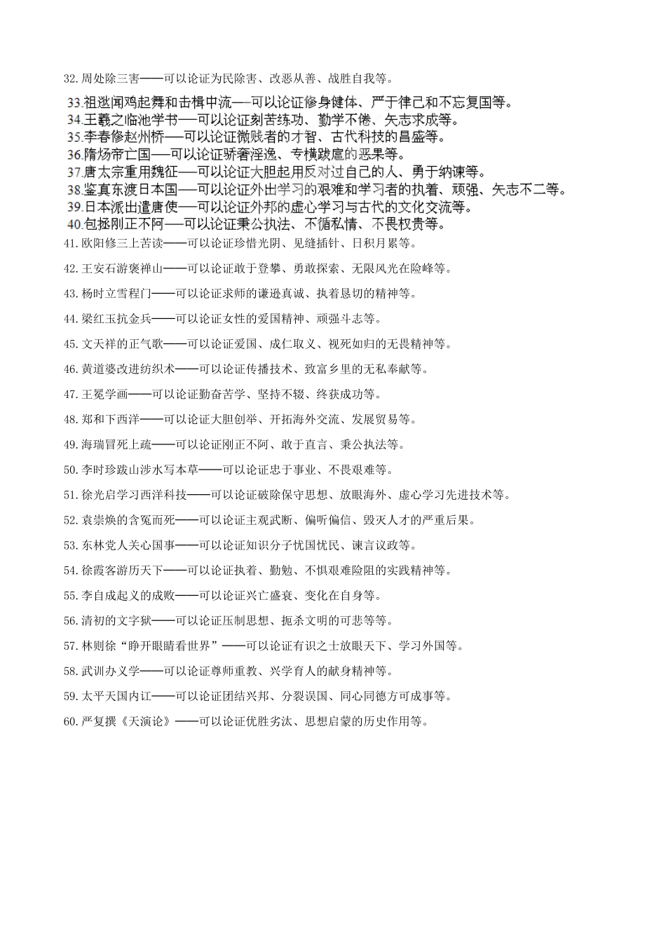 天津市宝坻区大白庄高级中学2014届高考语文作文素材 运用指南及整理_第2页