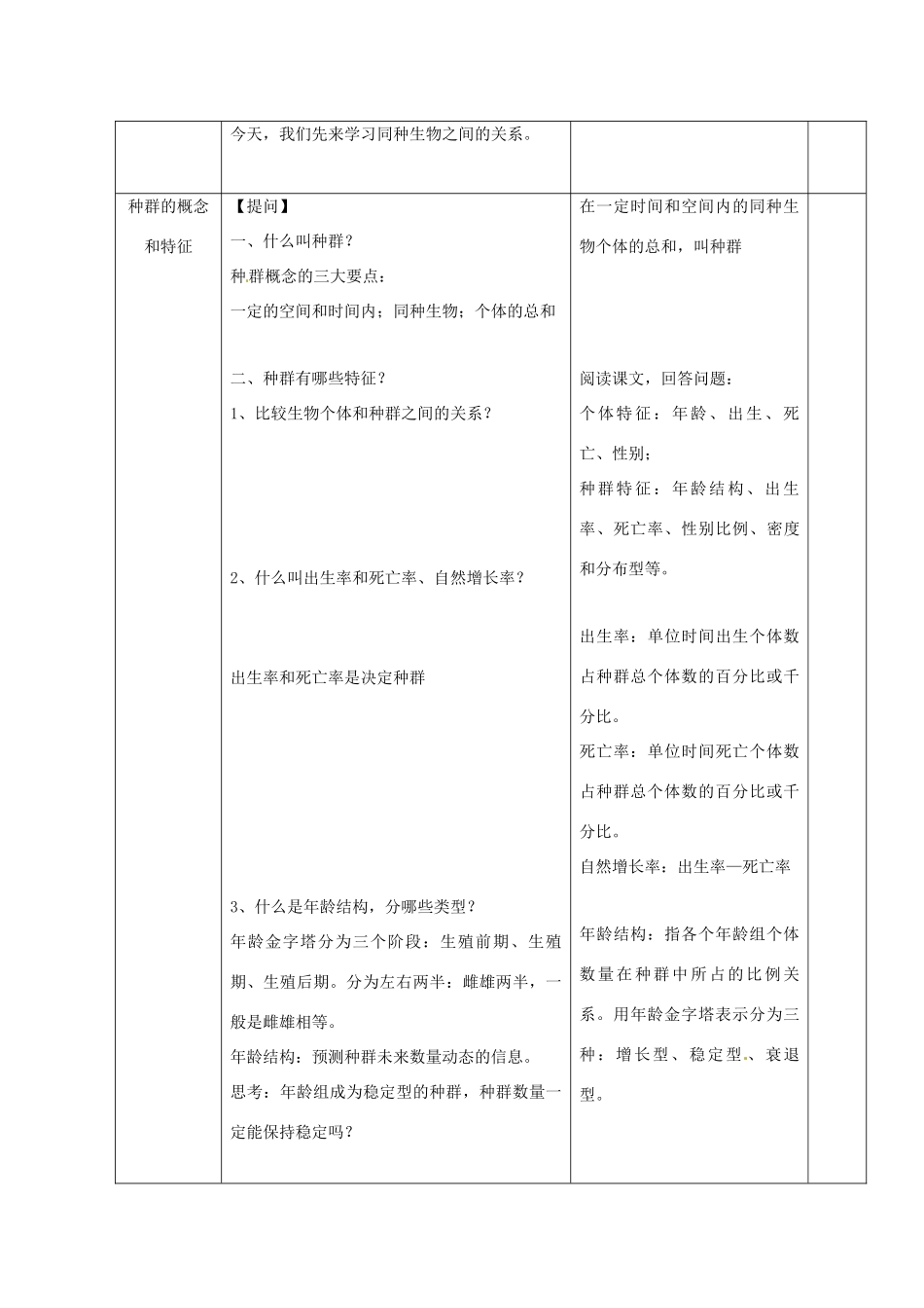 山东地区2012高中生物备课资料 4.1《种群的特征》（2）教案 新人教版必修3_第2页