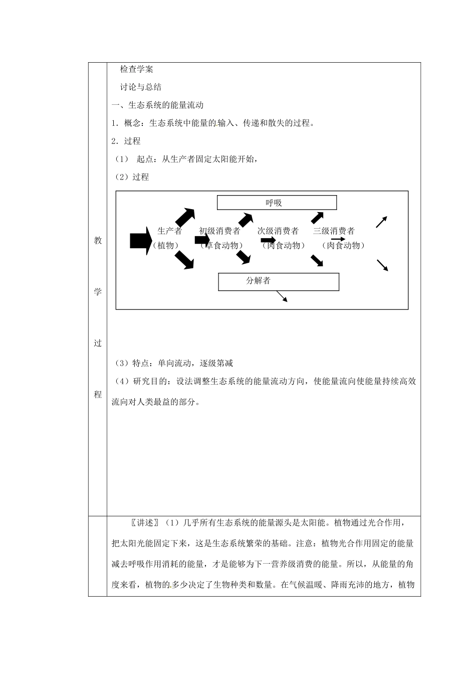 山东地区2012高中生物备课资料 5.2《生态系统的能量流动》同步教案 新人教版必修3_第2页