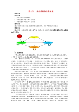 山东地区2012高中生物备课资料 5.4《生态系统的信息传递》教案 新人教版必修3