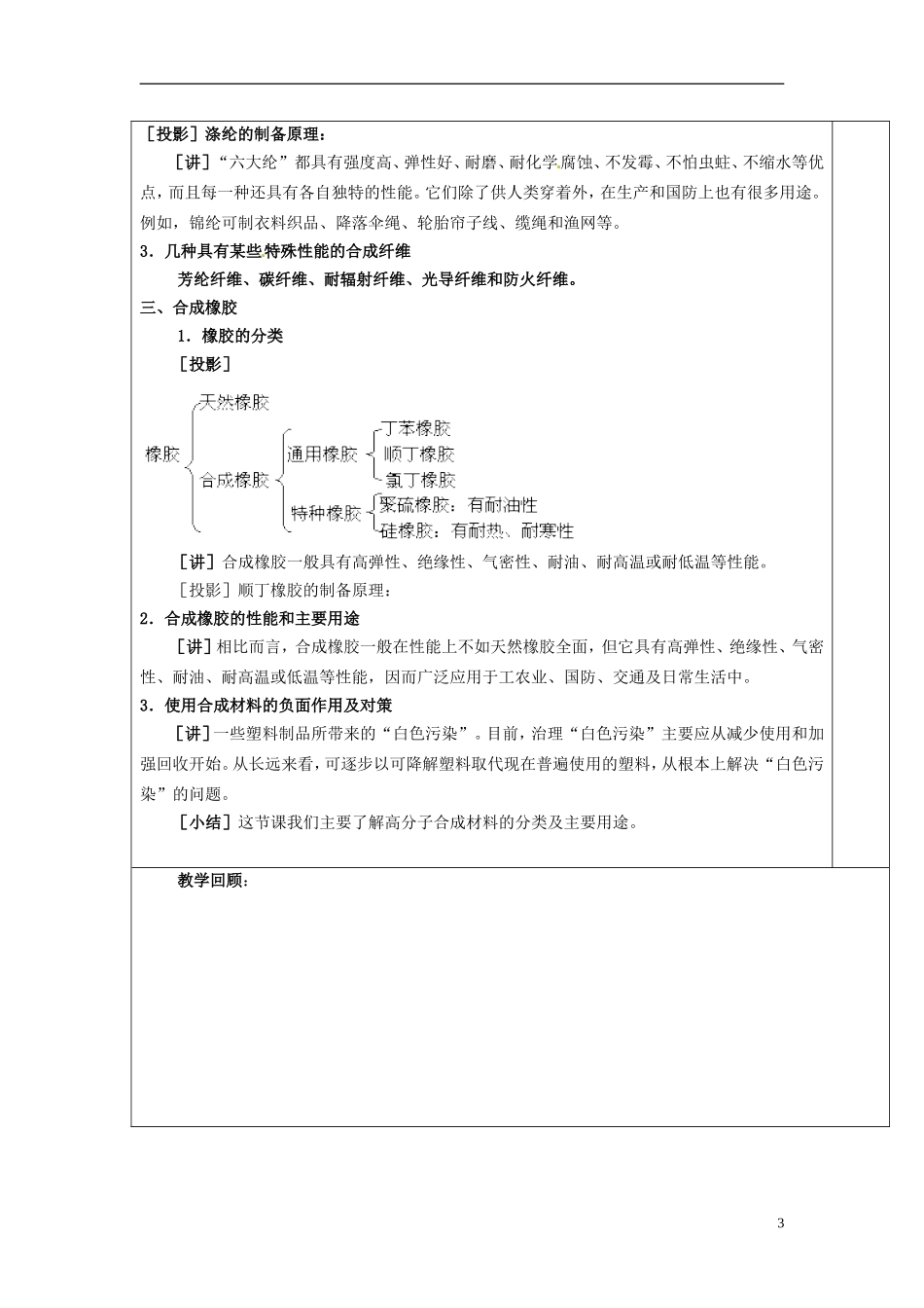 天津市梅江中学2014高中化学 第五章 第二节 应用广泛的高分子材料教学案 新人教版选修5_第3页