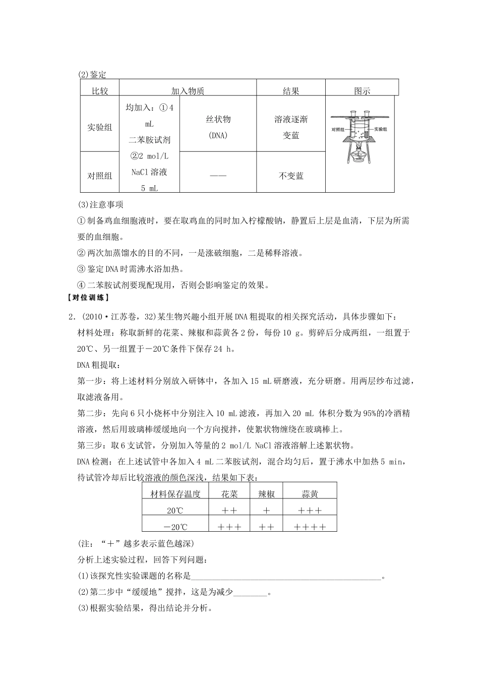 寿县安丰中学2013届高三生物一轮复习 第十一单元 生物技术在组织培养教案_第3页